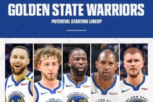 勇记转发勇士得到铂金后的潜在首发：毫无转换防守能力